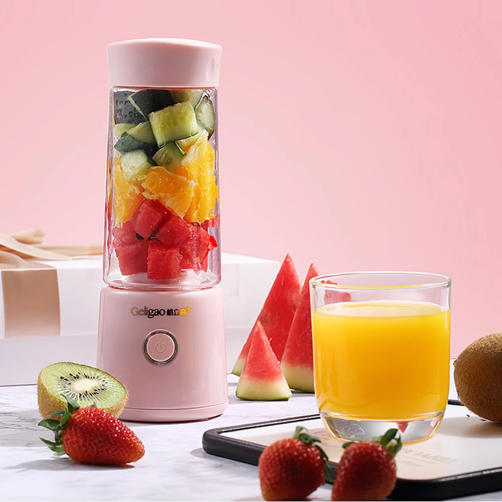

400ml Portable Juicer Electric USB Rechargeable Smoothie Blender Machine Mixer Mini Juice Cup Maker fast Blenders food processor
