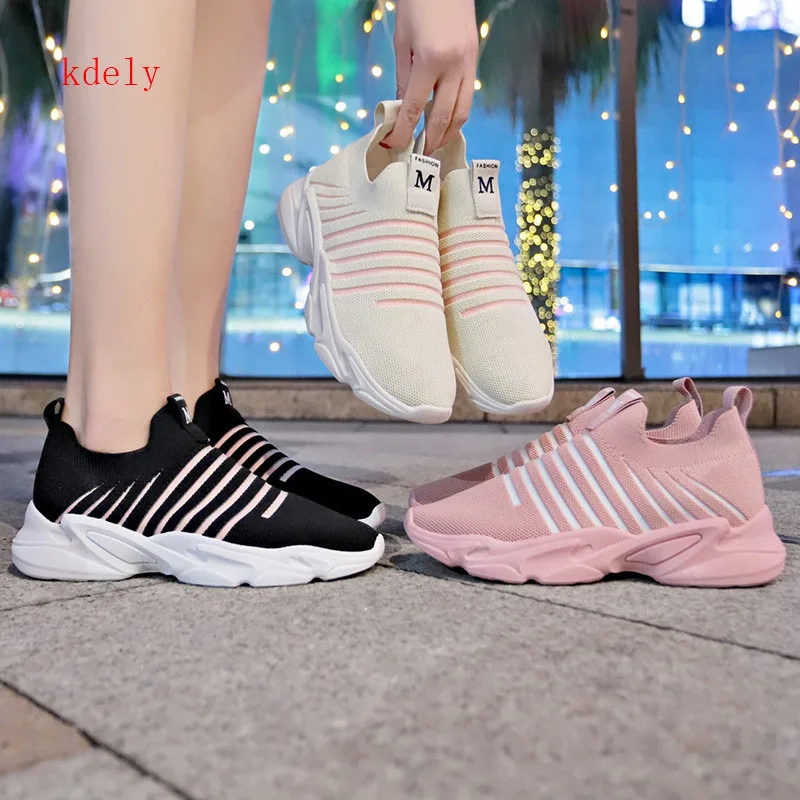 

2019 Platform Women Sneakers Vulcanized Shoes White Sneakers Women Trainers Ladies Casual Shoes Breathable Lace Up Zapatos Mujer