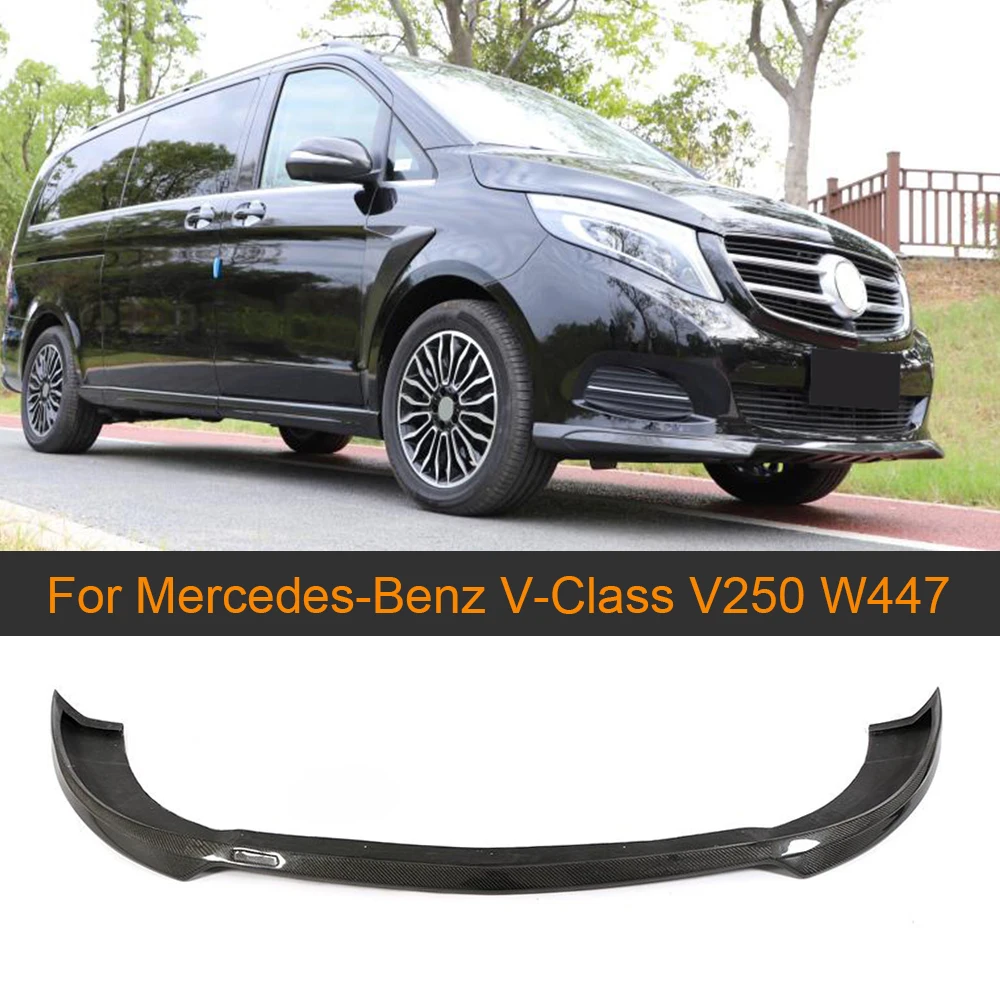 Спойлер для переднего бампера автомобиля из углеродного волокна для Mercedes-Benz V-Class W447 V250- MPV передний спойлер