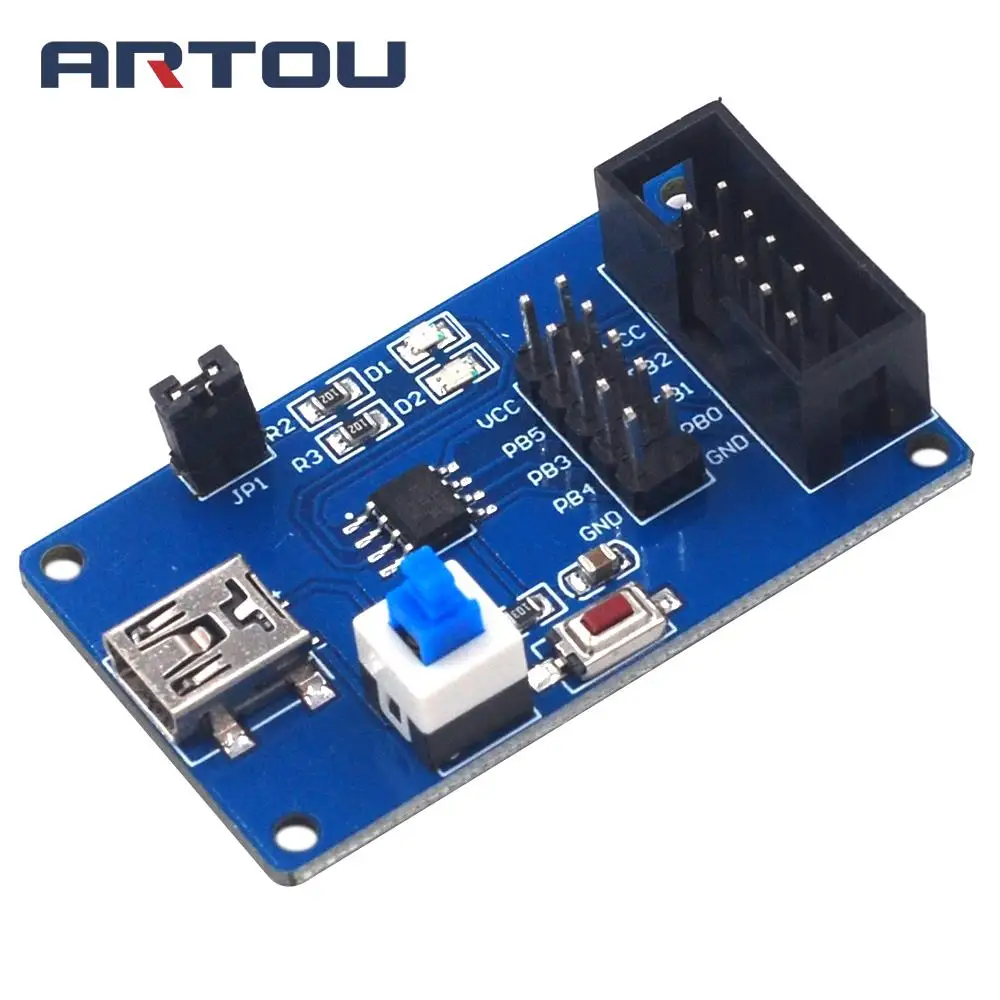 Плата разработки ATtiny13 AVR системная плата для обучения минимальная