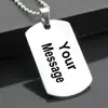 Custom Laser Engraved Stainless Steel Rectangle Dog Tag Military Pendant   Jewellery  Birthday Christmas Gift ► Photo 3/5