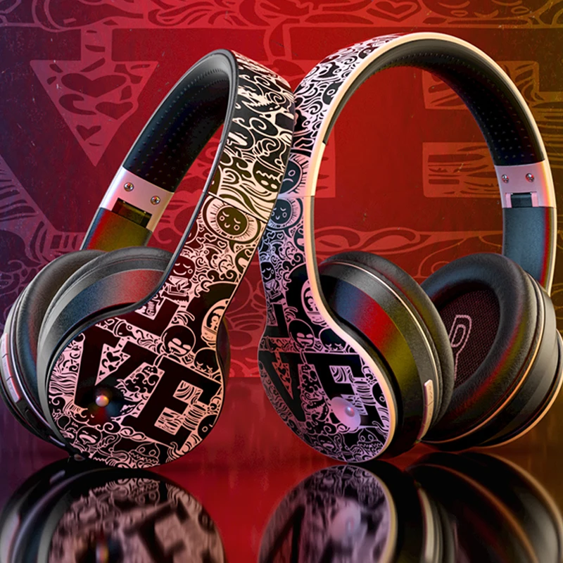 Беспроводные наушники Bluetooth с микрофоном стерео hi-fi звук для TF-карты FM-радио |