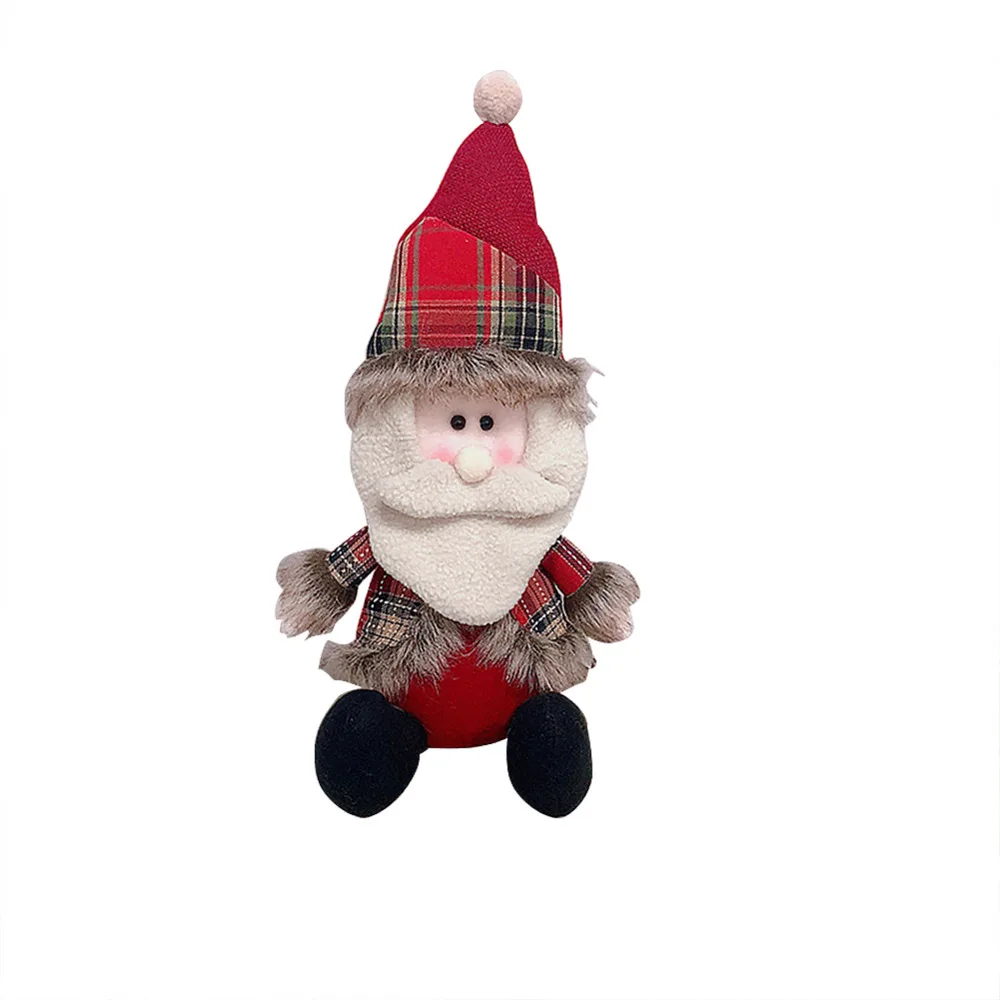 Большие размеры, новогодние куклы, Санта Клаус, игрушечные снеговики, рождественские фигурки, рождественский подарок для ребенка, красный орнамент с рождественской елкой, год