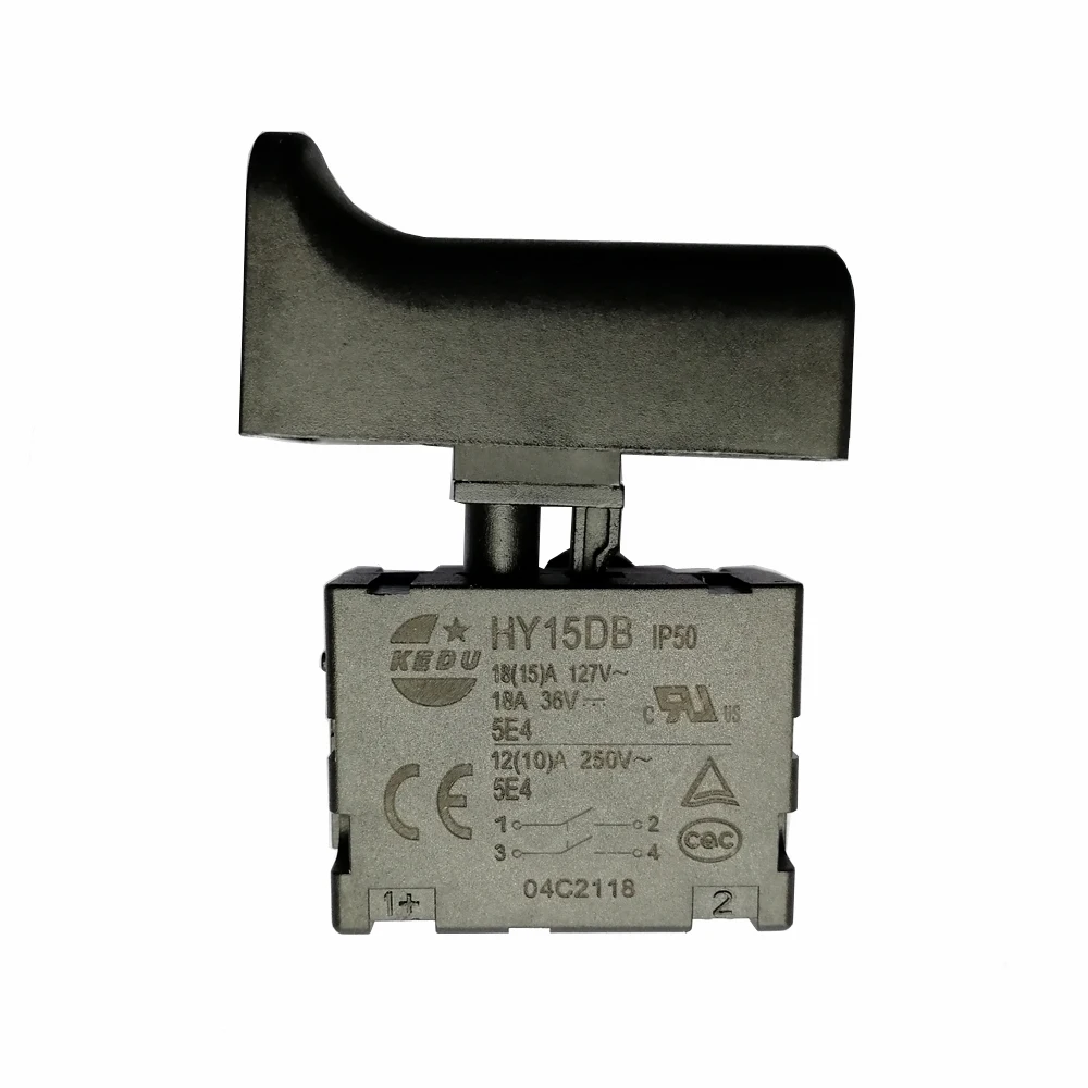 2 шт. KEDU HY15DB IP50 18(15)A 120 В Ручной электроинструмент для садоводства триггерный