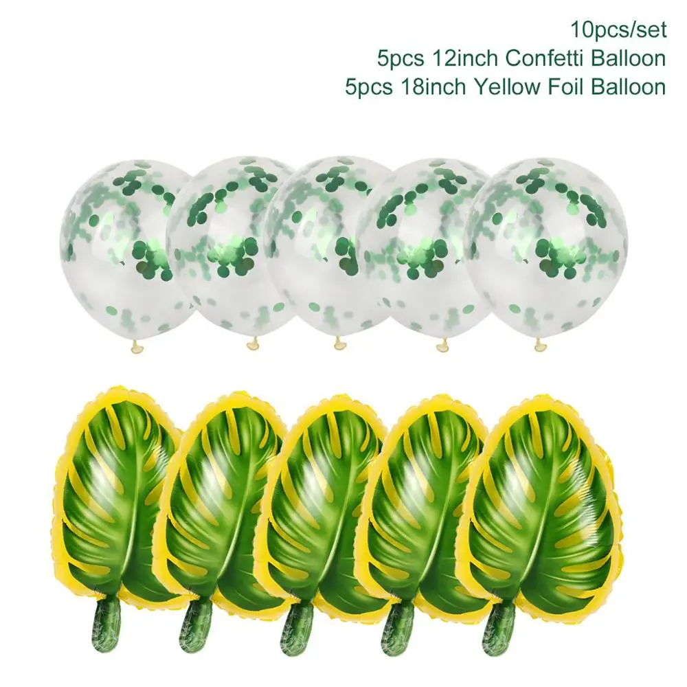 Tropical Balloon3 Джунгли воздушные шарики в виде животных с днем рождения Декор дети сафари фольга зеленый Balon Balony день рождения балон аксессуары для душа - Цвет: Tropical Balloon3