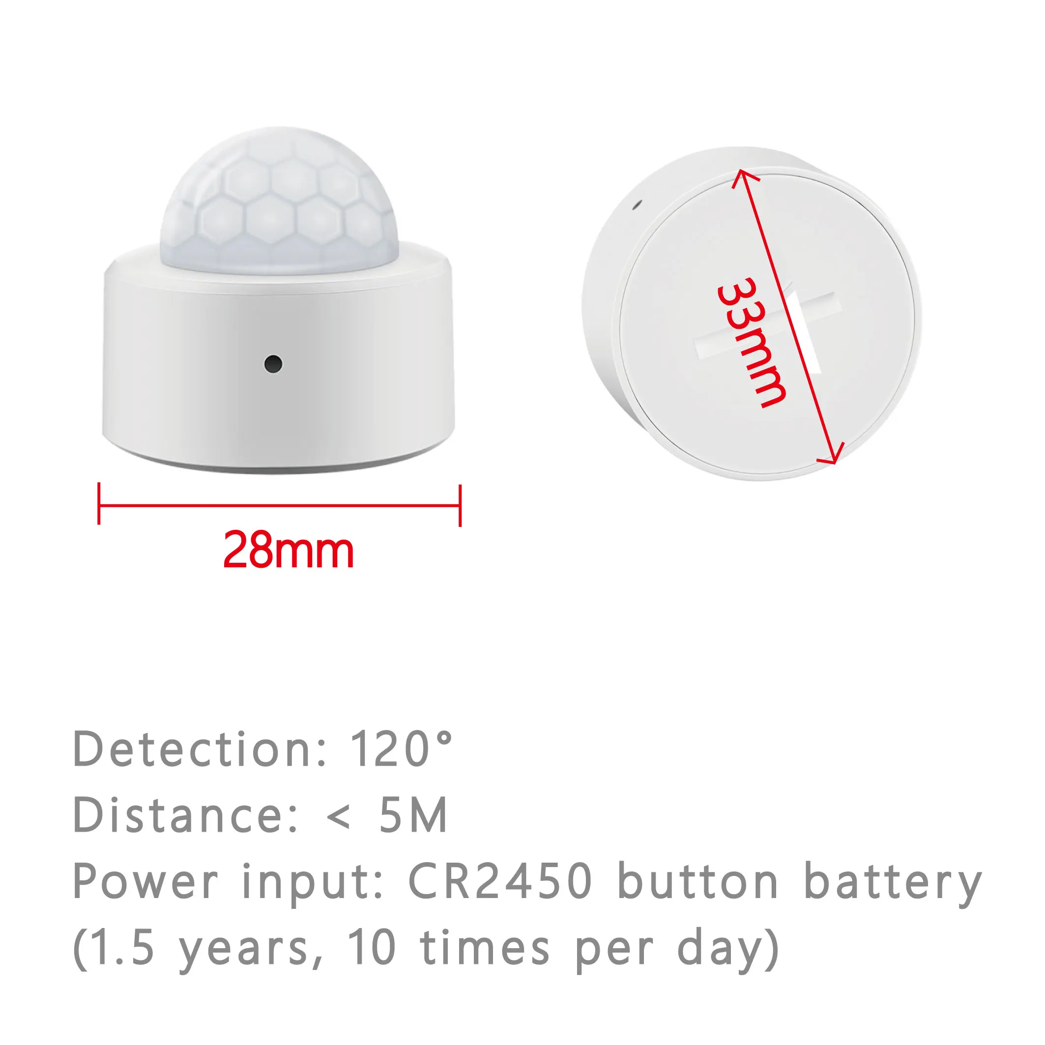 Tuya Smart Life Zigbee 3.0 Motion Sensor Rechargeable Motion Detector  Sensor PIR for Home Security Work with Smart Life Devices Build-in Tuya  Smart