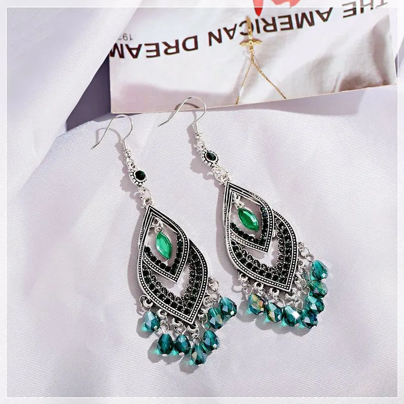 2020 Beaded Earrings Boho Jewelry For Women Vintage Silver Color Handmade Statement Pendientes Mujer | Украшения и аксессуары