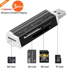Lecteur de carte Micro SD USB 2.0 pour ordinateur portable de bureau, adaptateur de carte TF plug and play 