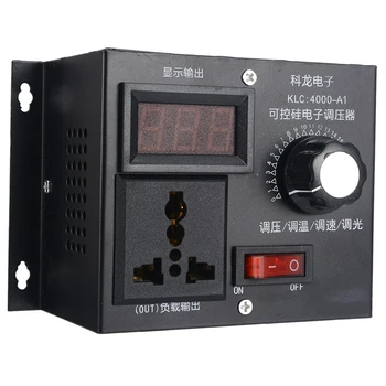 

220V 4000W Electronic Variable Voltage Controller for Fan Speed Motor Control Dimmer Voltage Regulator Adjustment Au Plug