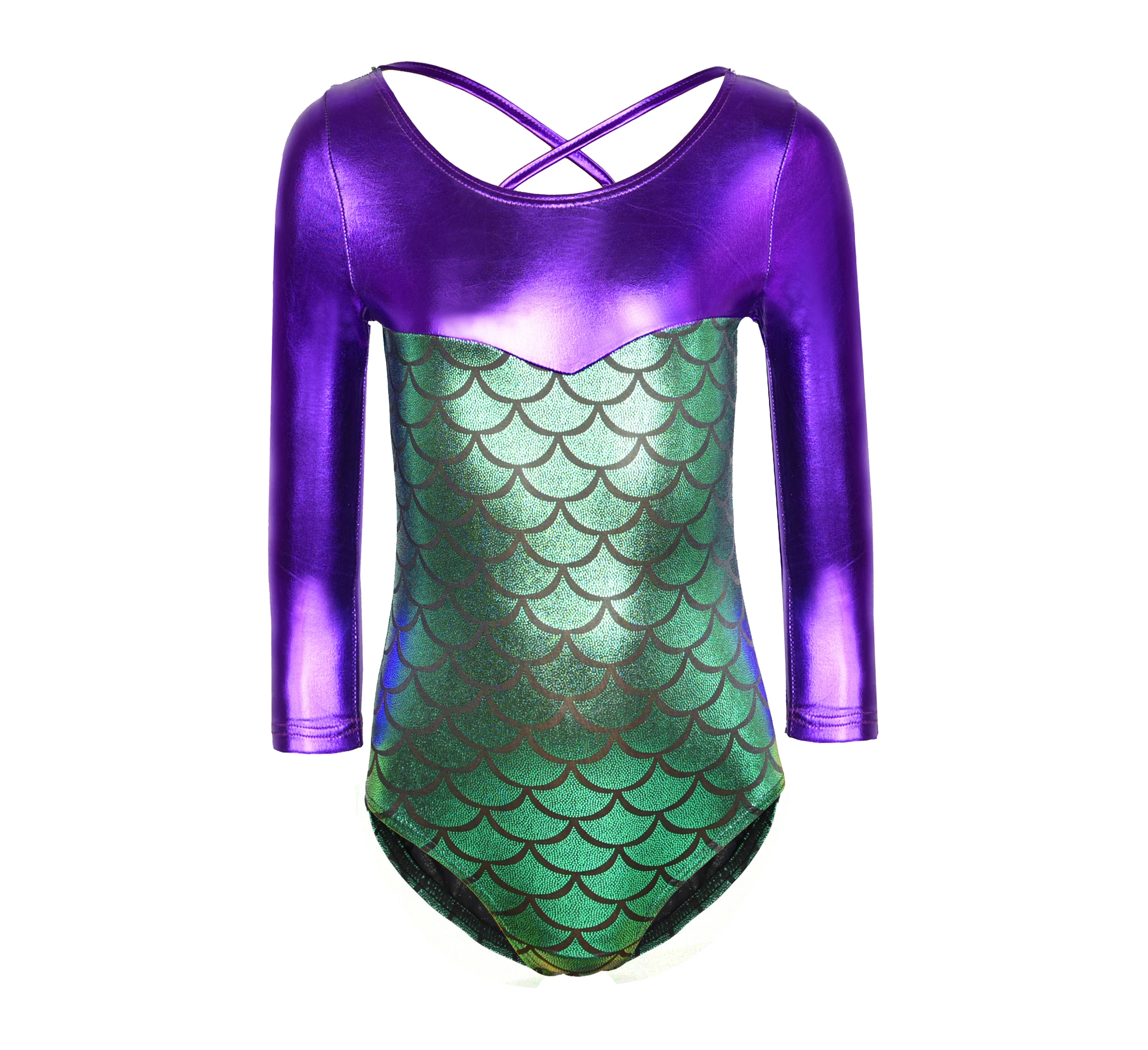 gymnastics leotard gymnastics clothes long sleeve mermaid leotard sportswear dance leotard rythmic gymnastics figure skating