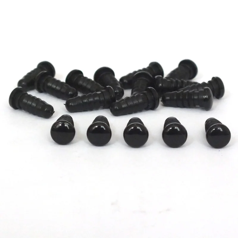 100pcs Of 6mm Black Flat Plastic Safety Eyes For Teddy Bear Dolls Toy Animal Felting