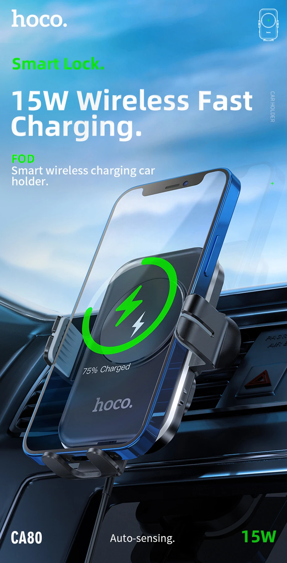 cell phone holder for car Hoco Magnetic Wireless Car Charger For iPhone 12 Pro Max 12Mini Air Vent Magnet Adsorbable Phone Car Holder For iPhone 12 Series mobile stand for home