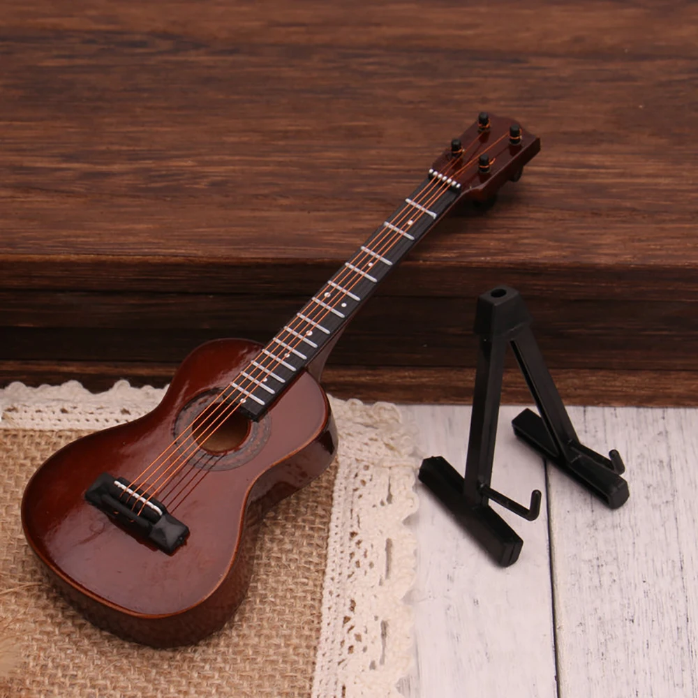 Miniatur Ukulele aus Holz Mini Musikinstrument