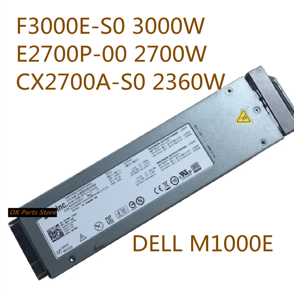 For DELL M1000E Server Power 3000W 2700W F3000E-S0 E3000E-S0 G803N W31V2  E2700P-00 2700W CX2700A-S0 2360W 3MYDW G803N W31V2