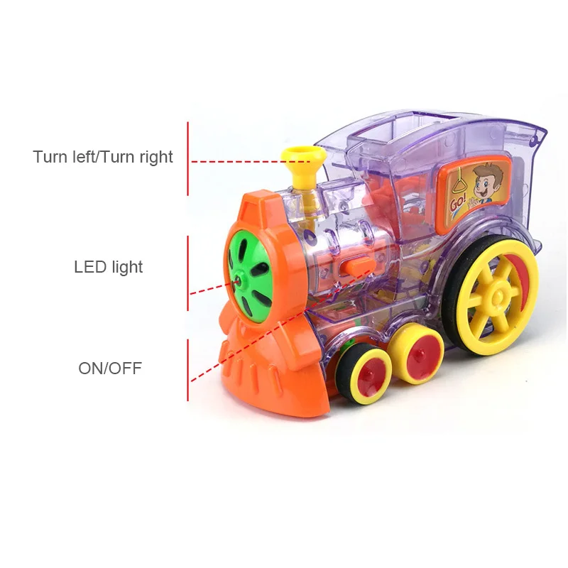 80 шт. поезд электрический домино автомобиль модель автомобиля Волшебный автоматический набор игровая машинка из конструктора грузовик автомобиль укладки для ребенка подарок