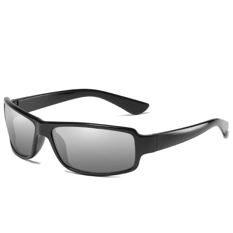 C3 black silver HBK, новинка, мужские поляризованные солнцезащитные очки, прямоугольные, для улицы, высокое качество, солнцезащитные очки для мужчин, защитные, для вождения, антибликовые очки - Цвет линз: C3 black silver