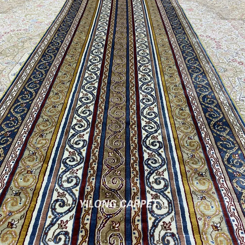 Yilong 2,5 'x8' длинный шелковый ковер ручной работы для прихожей(HF349B