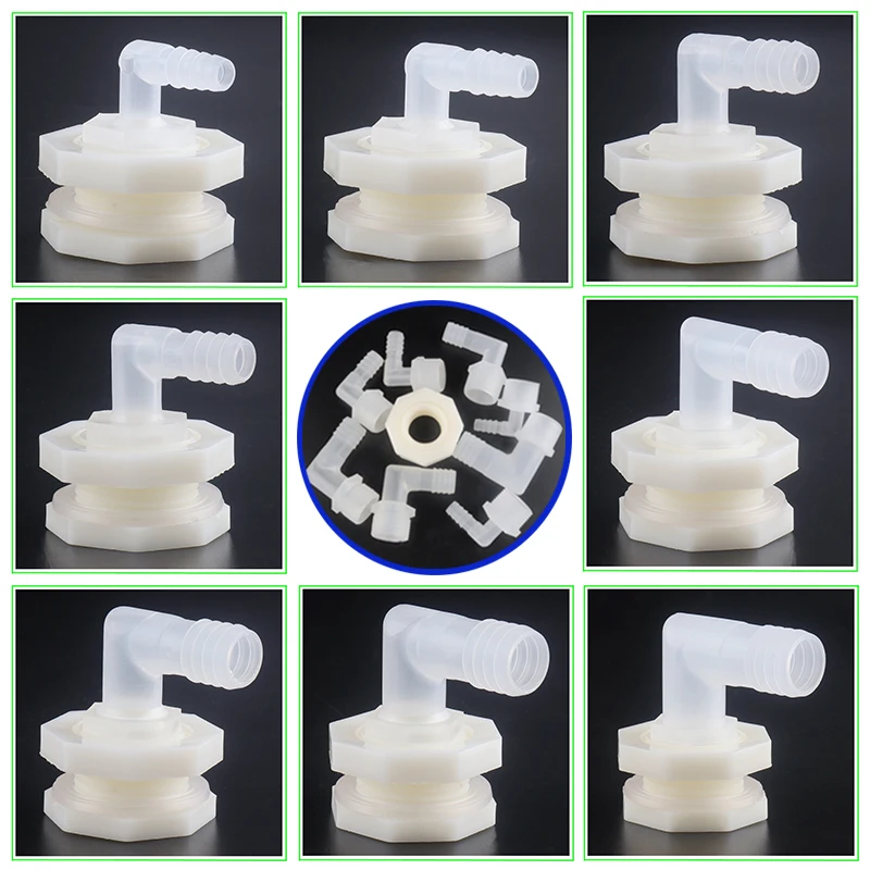 

3Pcs G3/4" Aquarium Inlet Water Drain Joint Fish Tank Hose Connector Pagoda Elbow Seafood Pool Water Bucket Drain Accessories