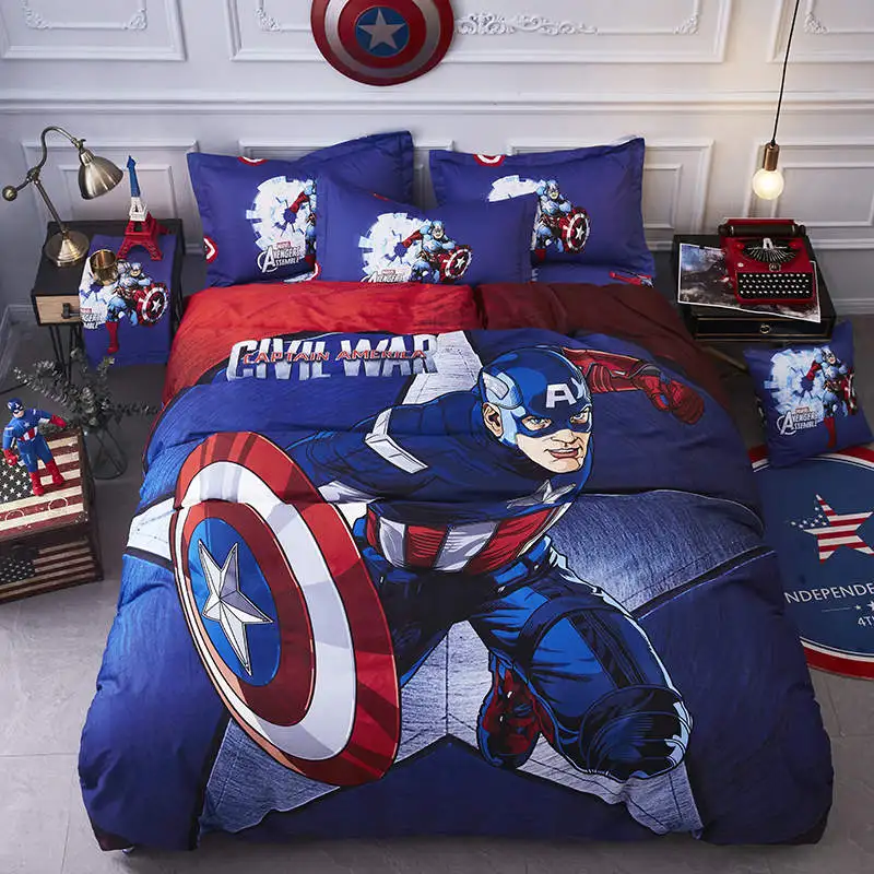 BEDDING 5 Disney marvel, Железный человек, постельное белье, Твин, 3d одеяло, набор, Королевский размер, для мальчика, покрывало для взрослых, одиночное, хлопок, пододеяльник, Мстители - Цвет: BEDDING 5