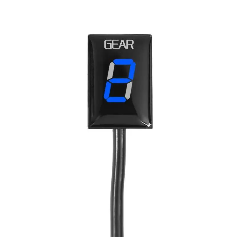 Blue A Универсальный мотоцикл 1-6 уровень ECU штекер крепление скорость шестерни дисплей индикатор для Ducati Suzuki Yamaha автоматическое программирование - Цвет: Blue A
