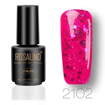 

ROSALIND 7ML Soak-off UV Gel Polish Shining Nail Gel Polish Long-lasting Nail Gel Varnish Base Coat For UV/LED Lamp