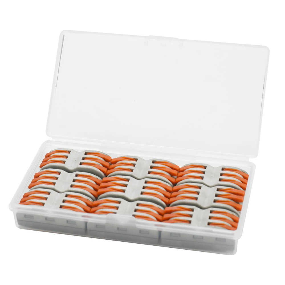 

9pcs 6-Way Universal Fast Electric Wire Connectors Kit Flame Retardant Cable Connector Box Set Quick Install Terminals