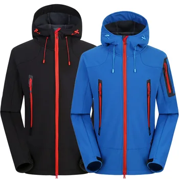 

Outdoor Soft Cover Men's Single Layer Fleece WOMEN'S -Jacket Spring and Autumn Waterproof and Breathable Brushed and Thi