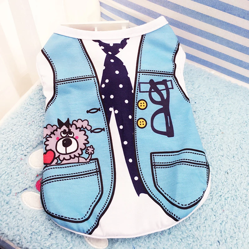 Pet Dog Cute Printed Vest Little Medium Dog Cat Spring Summer Clothes Dogs Cats Puppy Kitten Vests Pets Clothing Pets Supplies