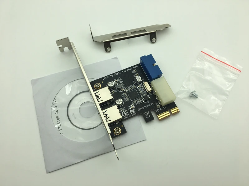 USB 3,0 PCI-E Плата расширения адаптер внешний 2 порта USB3.0 концентратор внутренний 19pin разъем PCI-E карта 4pin IDE разъем питания