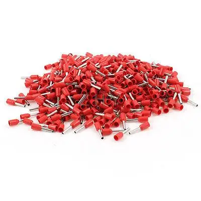 

1000pcs Red PVC Sleeve Insulated Tube Terminals for 18 AWG