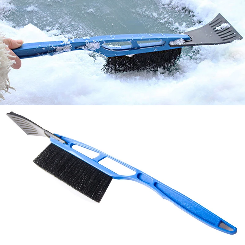 

2-in-1 Car Ice Scraper Snow Remover Shovel Brush Window Windscreen Windshield Deicing Cleaning Scraping Tool Winter