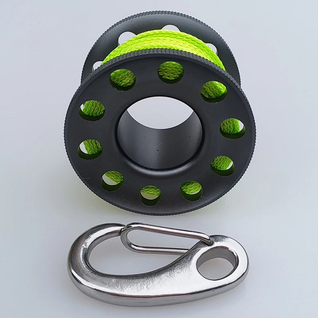 2 Scuba Reel With Egg Quick Link& Snap For Underwater Diving Water Sport Diving Guide Finger Spool 