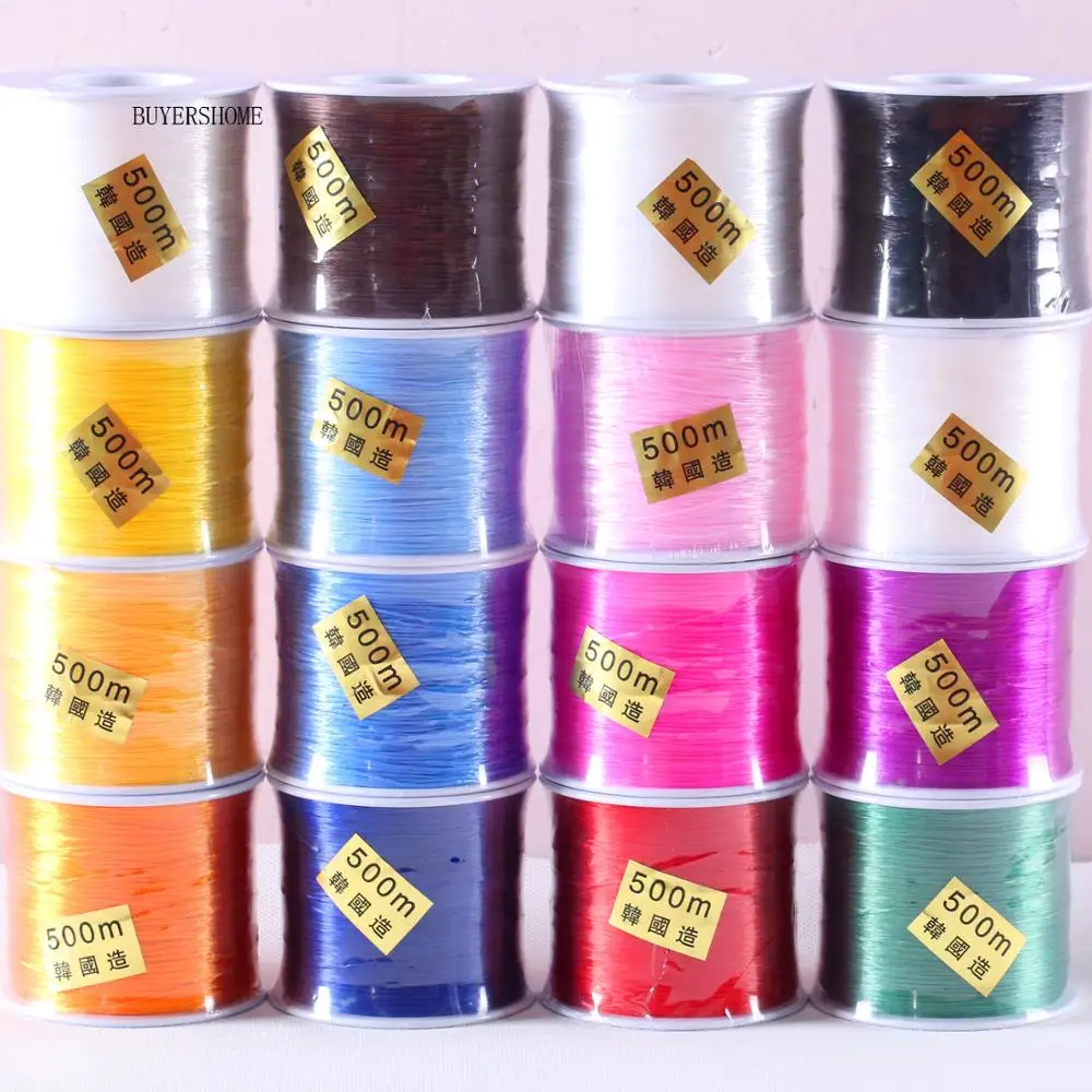 1Pcs Multi color 500M Strong Stretchy Beading Elastic Crystal Cord