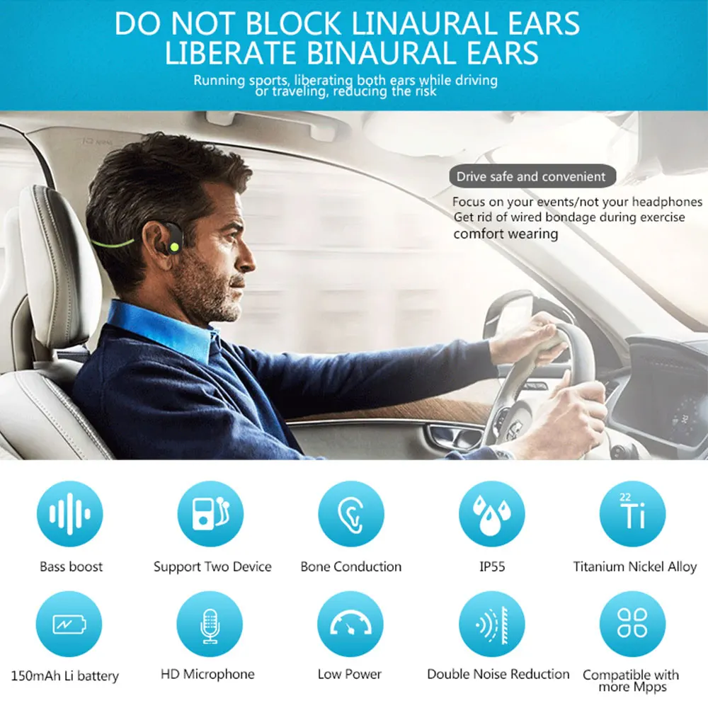 За 72 часа Bluetooth 4,1 S. Носить Z8 беспроводные наушники костной проводимости наушники Спорт на открытом воздухе гарнитура с микрофоном с коробкой