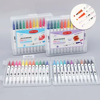 

Double-Headed Large-Capacity Watercolor Pen Children's Painting Graffiti Signature Pen Student Stationery Set Student Supplies