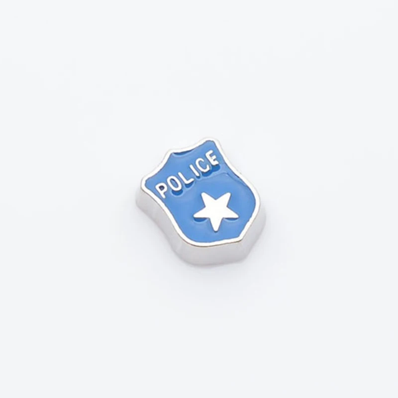 Blue police Floating charms Fit floating charm lockets FC0076 | Украшения и аксессуары