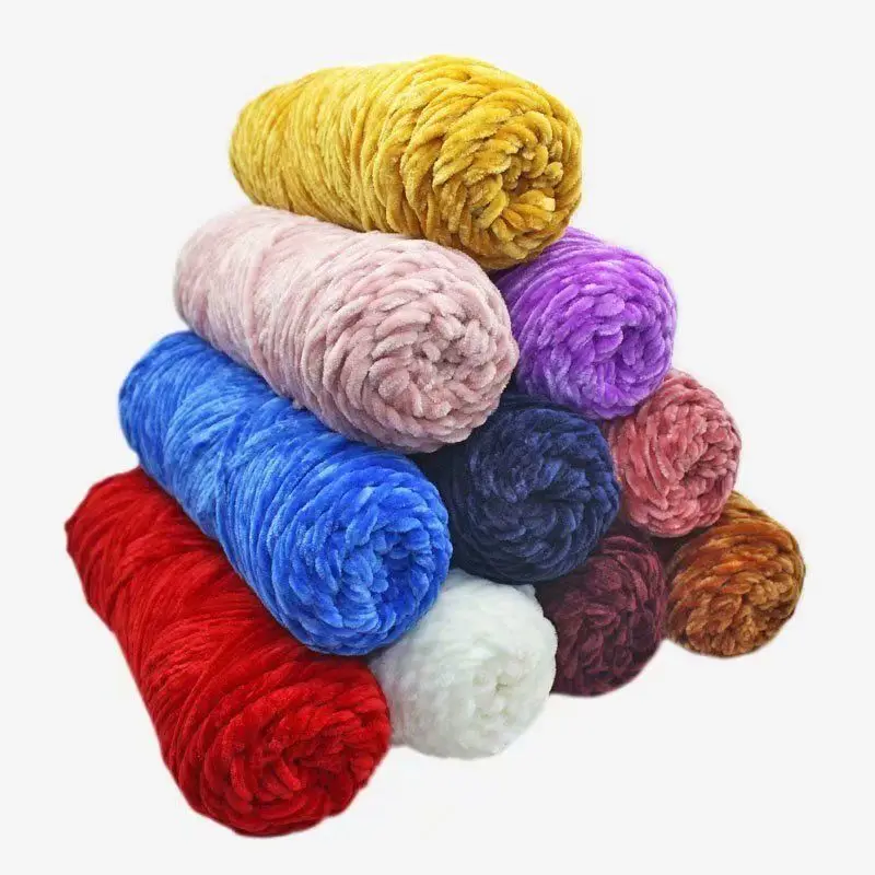 Anti-Pilling Cardigan-Scarf Velvet Yarn Hand-Knitting-Thread Cotton Blended Polyester