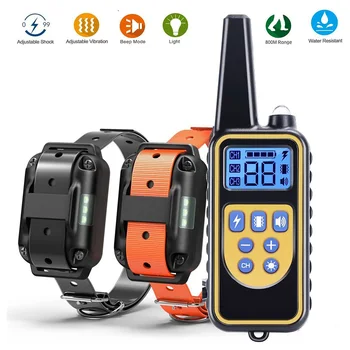 

Pet Remote Control Dog Training Anti Barking Dog Training Remote Control LCD Rechargeable Waterproof Pet Collar