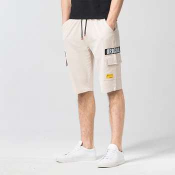 

Multi Pocket overalls shorts men's loose trend pants ins pants men's summer cotton versatile pants handsome