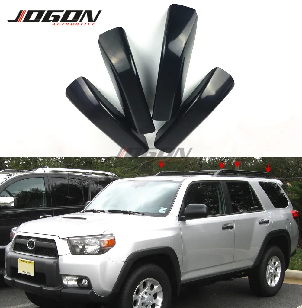 Черная крышка рейки на крышу для Toyota 4Runner N280 2010 2018 4 шт./компл.|Багажники крыши авто