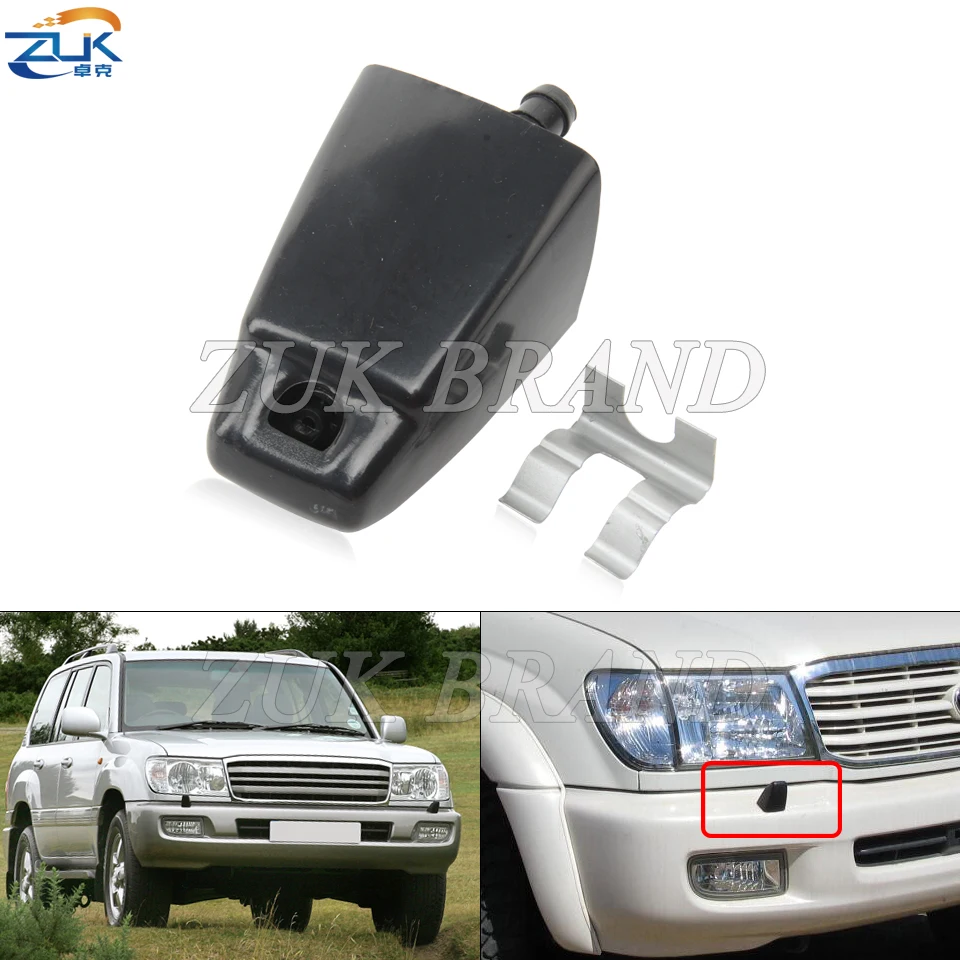 beler Headlight Washer Spray Jet Nozzle Fit for Toyota Land Cruiser 100 1998-2007 