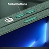 Italian Alcantara Case for iPhone 15 Pro Max Business Leather Phone Back Cover for iPhone 16 Pro Max Magnets For MagSafe Grey 4