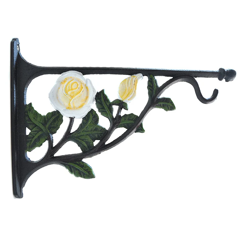 

Cast Iron Wall Hanging Flower Plant Pot Bracket Hook Shelf For Garden Planter