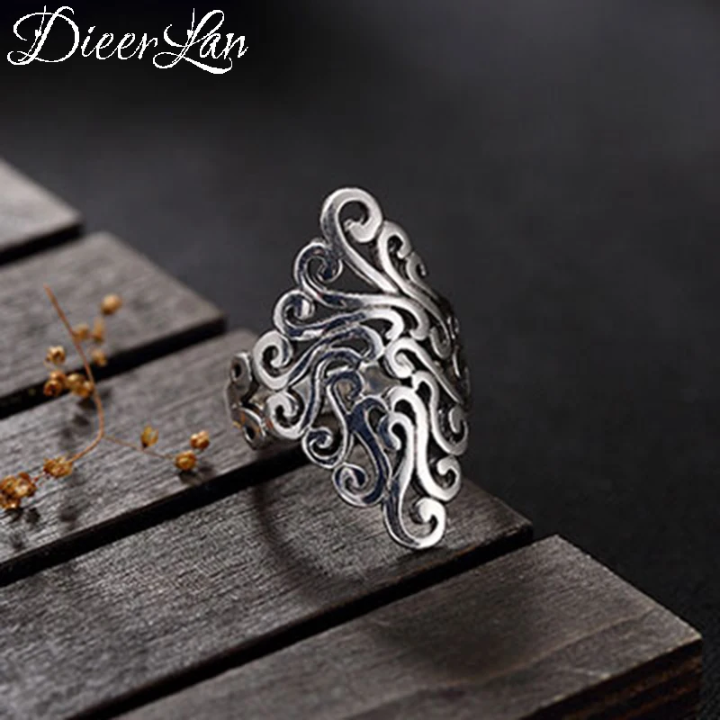 

Vintage 925 Sterling Silver Large Rings for Women Men Statement Finger Rings Girls Gifts Wholesale Anillos