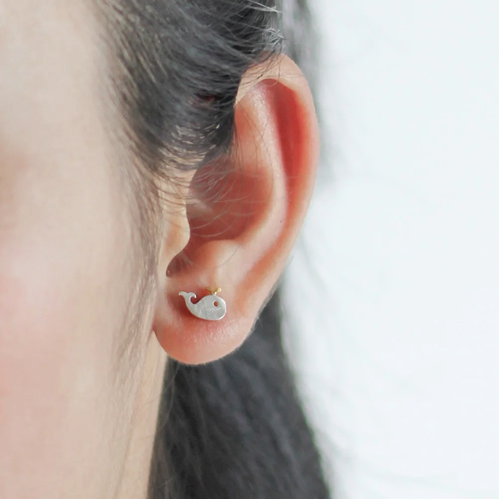 Женские серьги гвоздики из серебра 100% пробы|earrings gift|fashion stud earringsstud earrings |