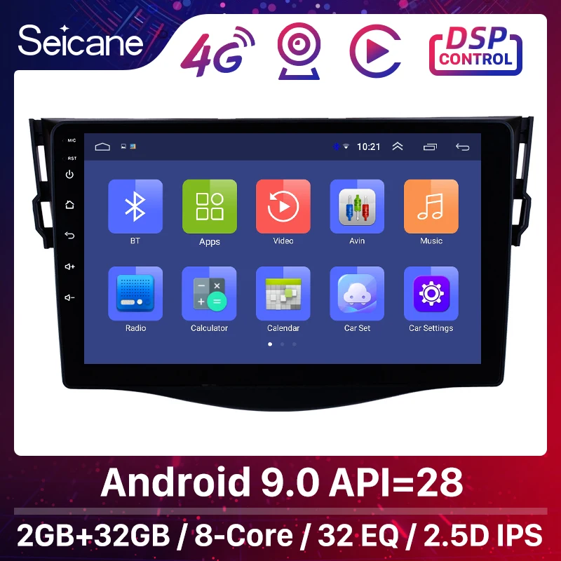 Автомагнитола Seicane мультимедийный плеер с GPS для Toyota RAV4 2007 2008 2009 2013 поддержка DVR OBD