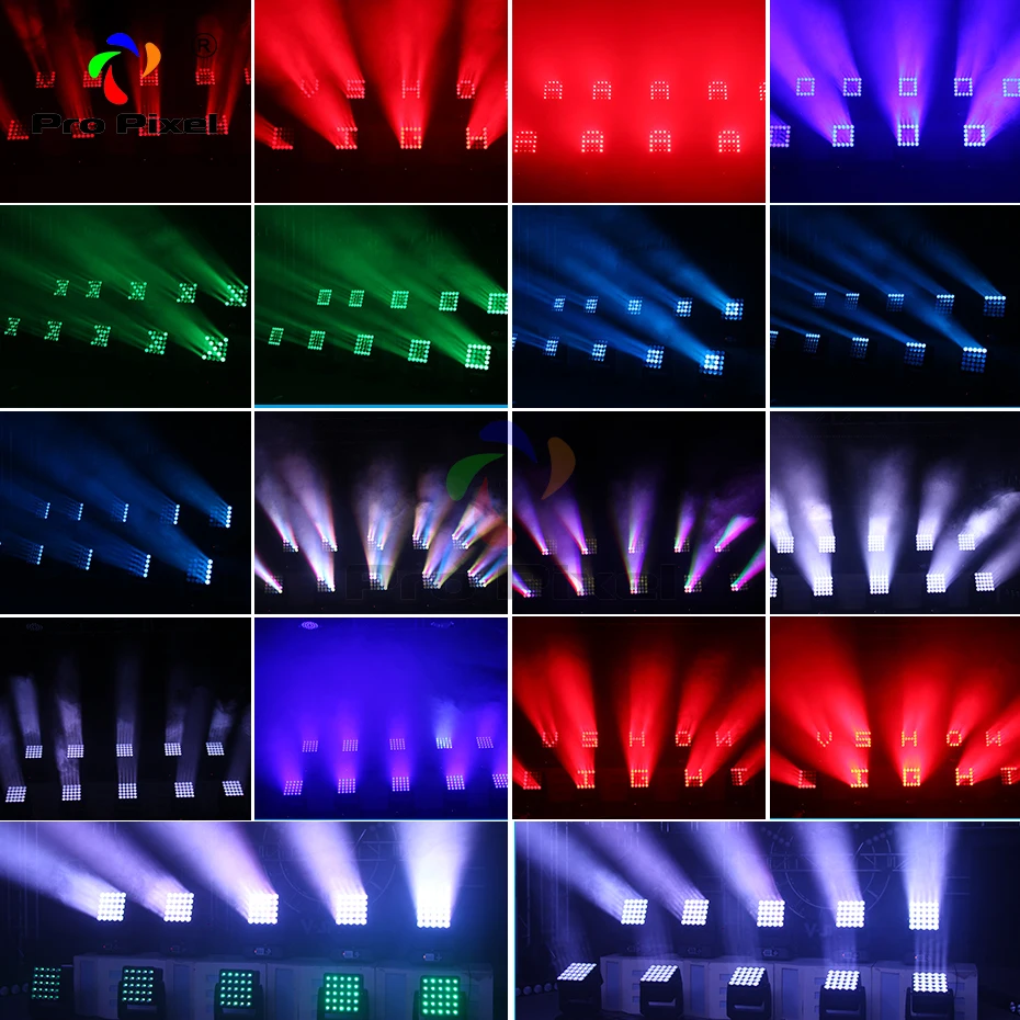 Подвижный головной Светодиодный светильник Matrix увеличение луча 25x15w RGBW