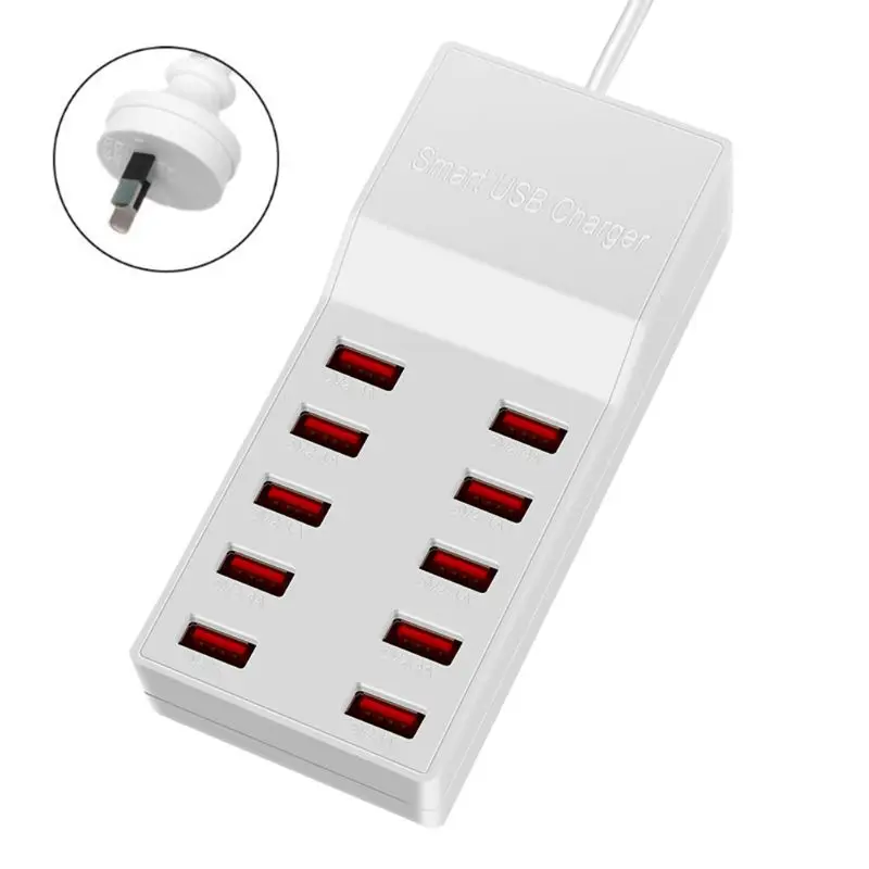 Разветвитель для зарядной станции 10 USB 50 Вт мобильный телефон зарядное