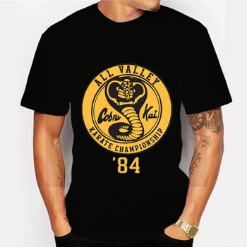 

New Cobra Kai T Shirt Cobra Kai T-Shirt Short-Sleeve Basic Oversized Tee Shirt Printed Classic Men Fun Tshirt