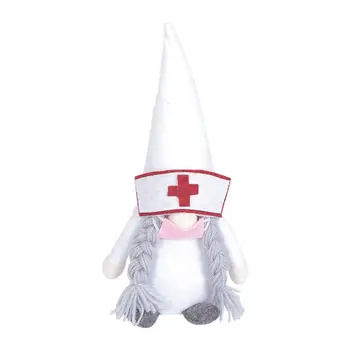 

Christmas Long Hat Doctor Nurse Swedish Gnome Santa Plush Doll Toys Xmas Gift 40JA